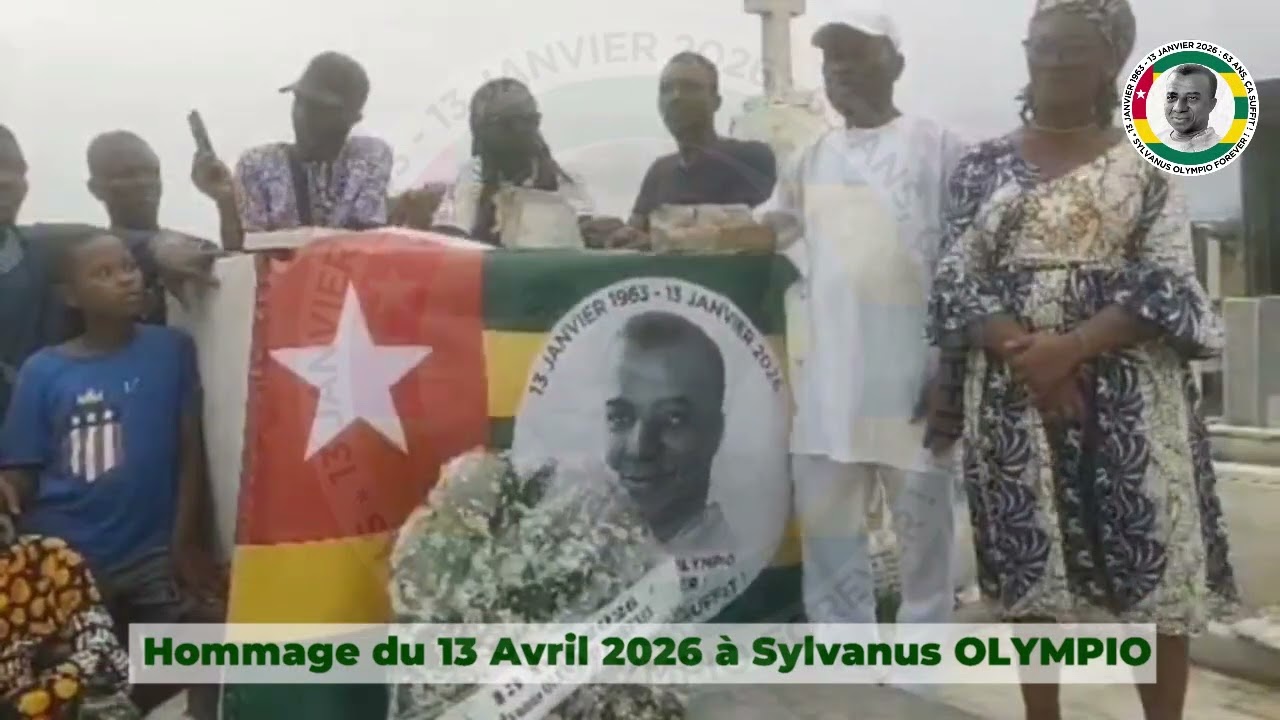 Hommage du 13 Avril 2026 à Sylvanus OLYMPIO sur sa tombe à Agoè-Adjigo