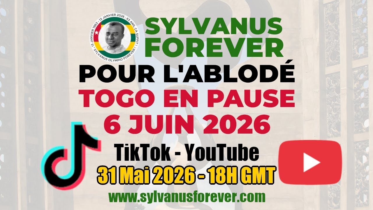 LIVE – POUR L&rsquo;ABLODE, TOGO EN PAUSE ce 6 Juin 2026